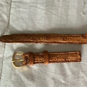 deBeer Paris Authentic Ostrich Watch band with a Gold colored Buckle❤️🌺NEW